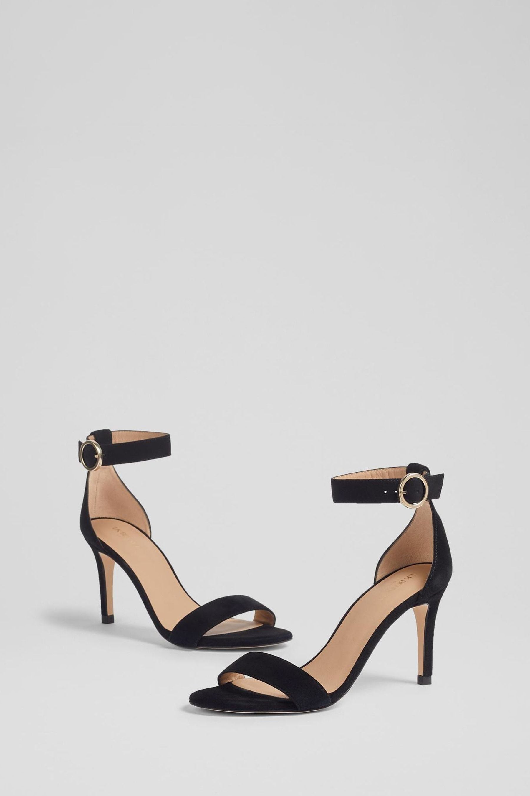 Buy LK Bennett Black Suede Ivy Single Strap Sandals from Next Luxembourg