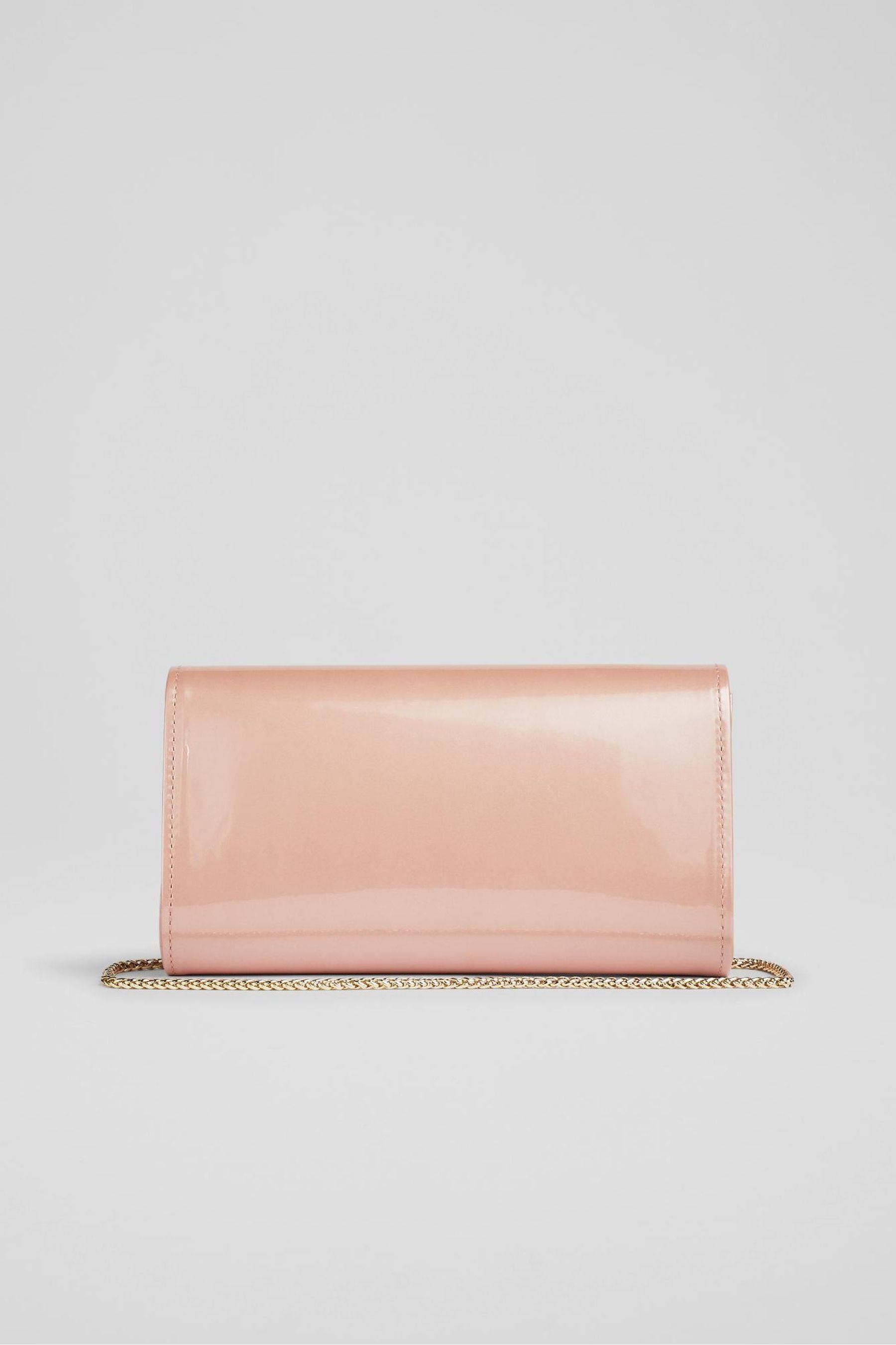 Pink patent clutch bag online