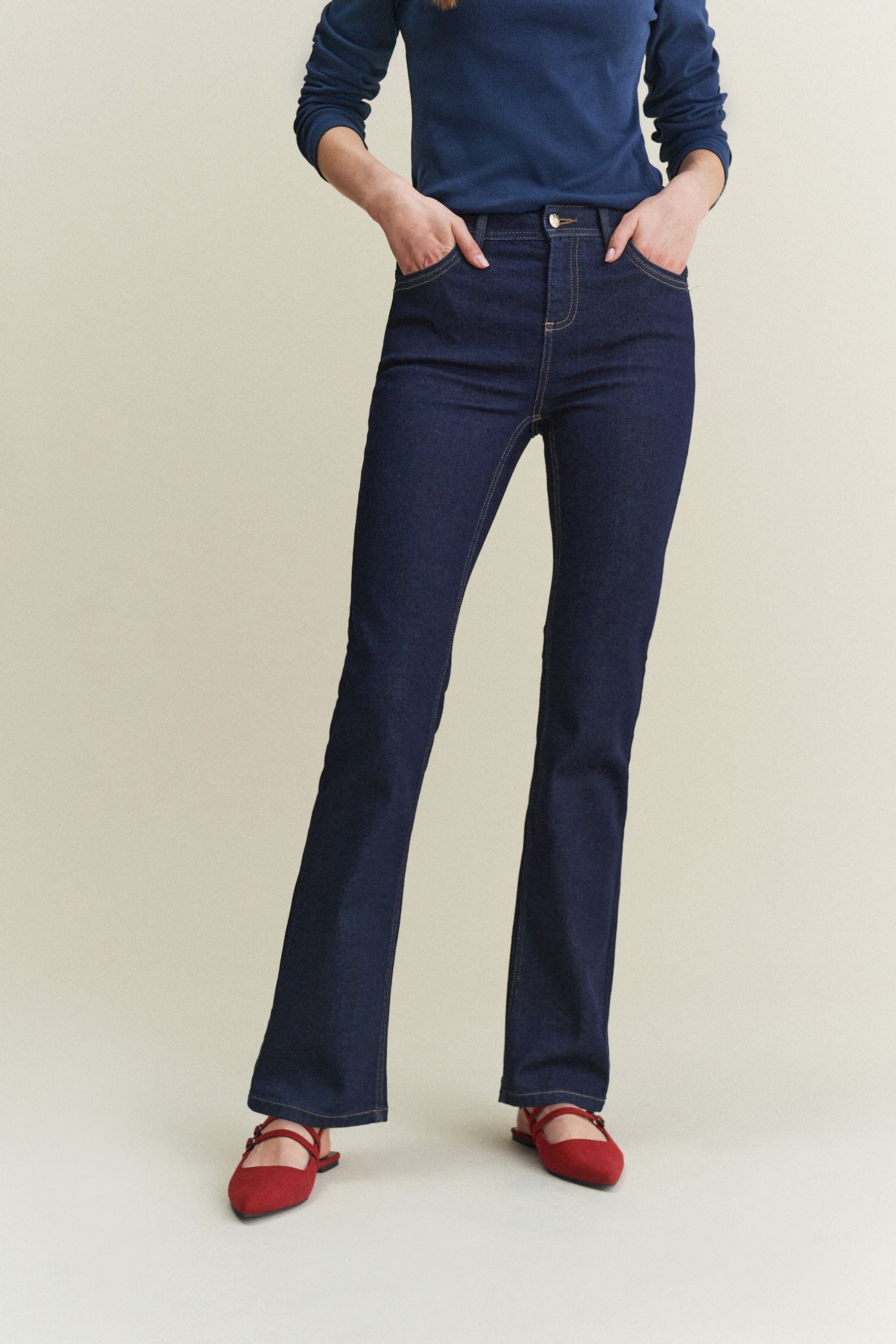 Buy Rinse Blue Supersoft Bootcut Jeans from the Next UK online shop