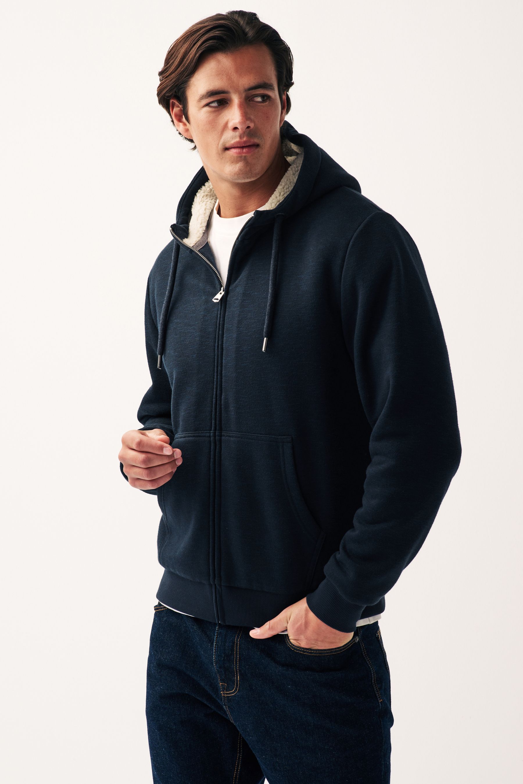 Next navy hoodie hot sale