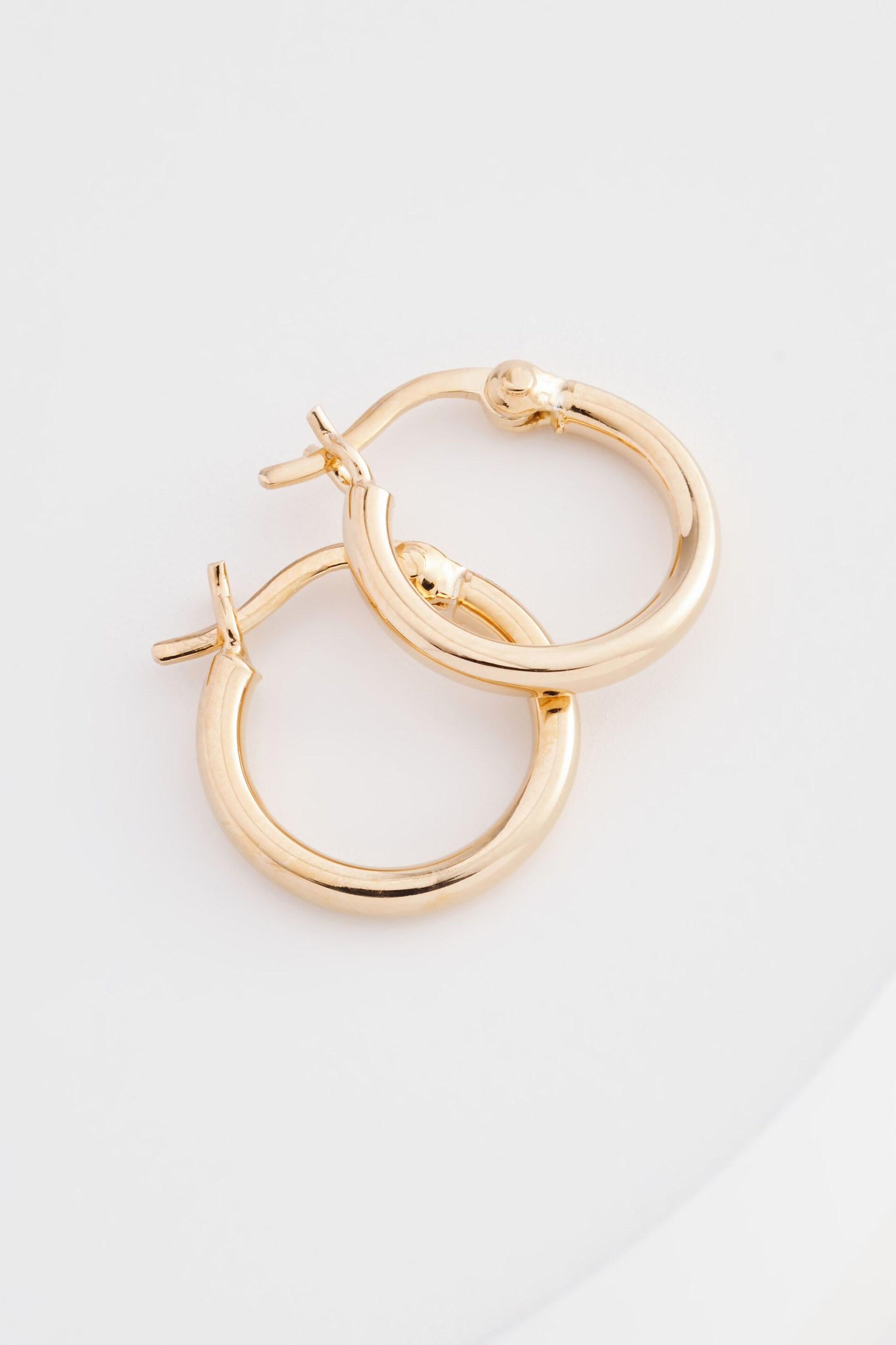 Gold Plated Sterling Silver Mini Hoop Earrings - Image 3 of 3