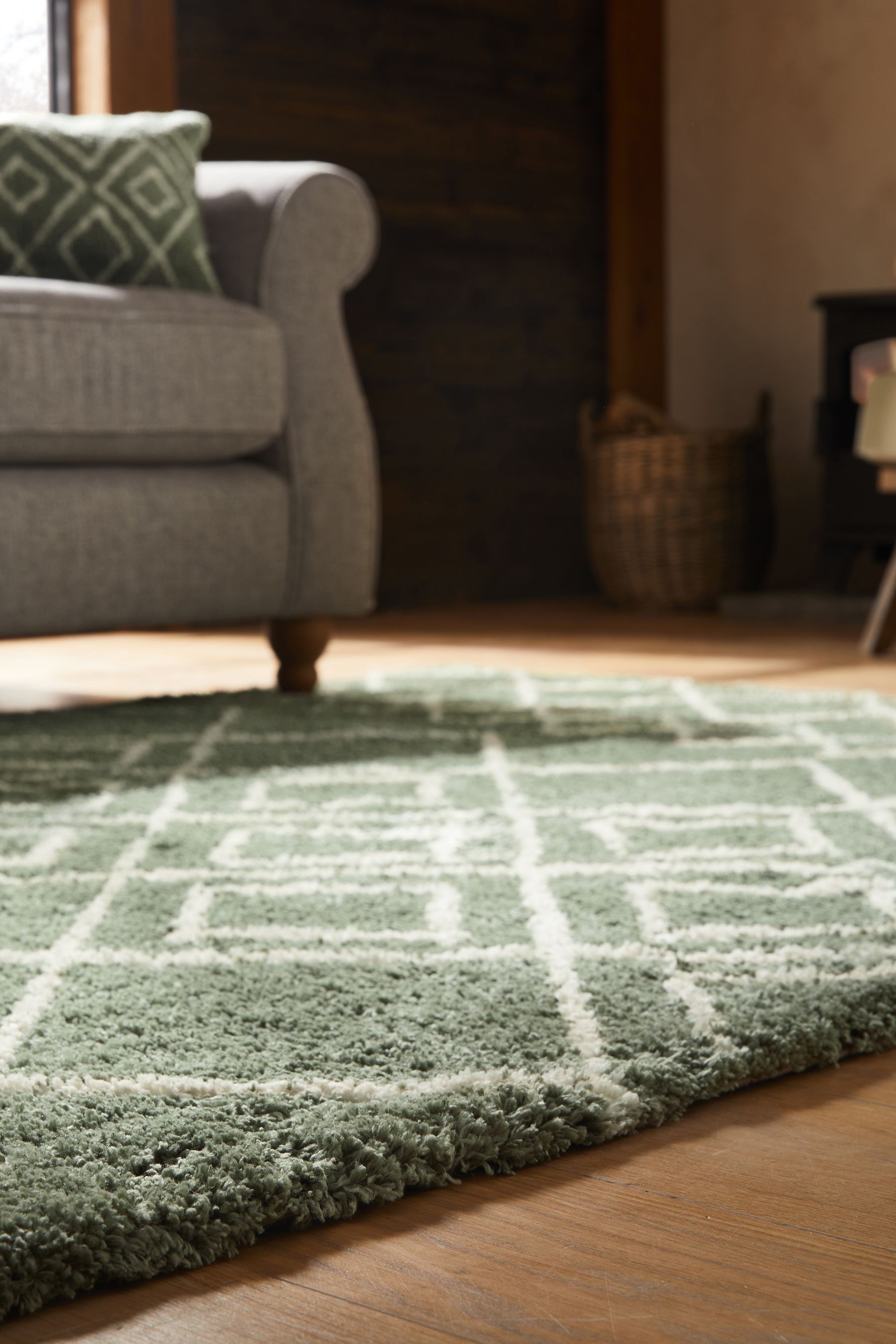 Buy Sage Green Smart Global Berber Standard Rug from the Next UK online ...