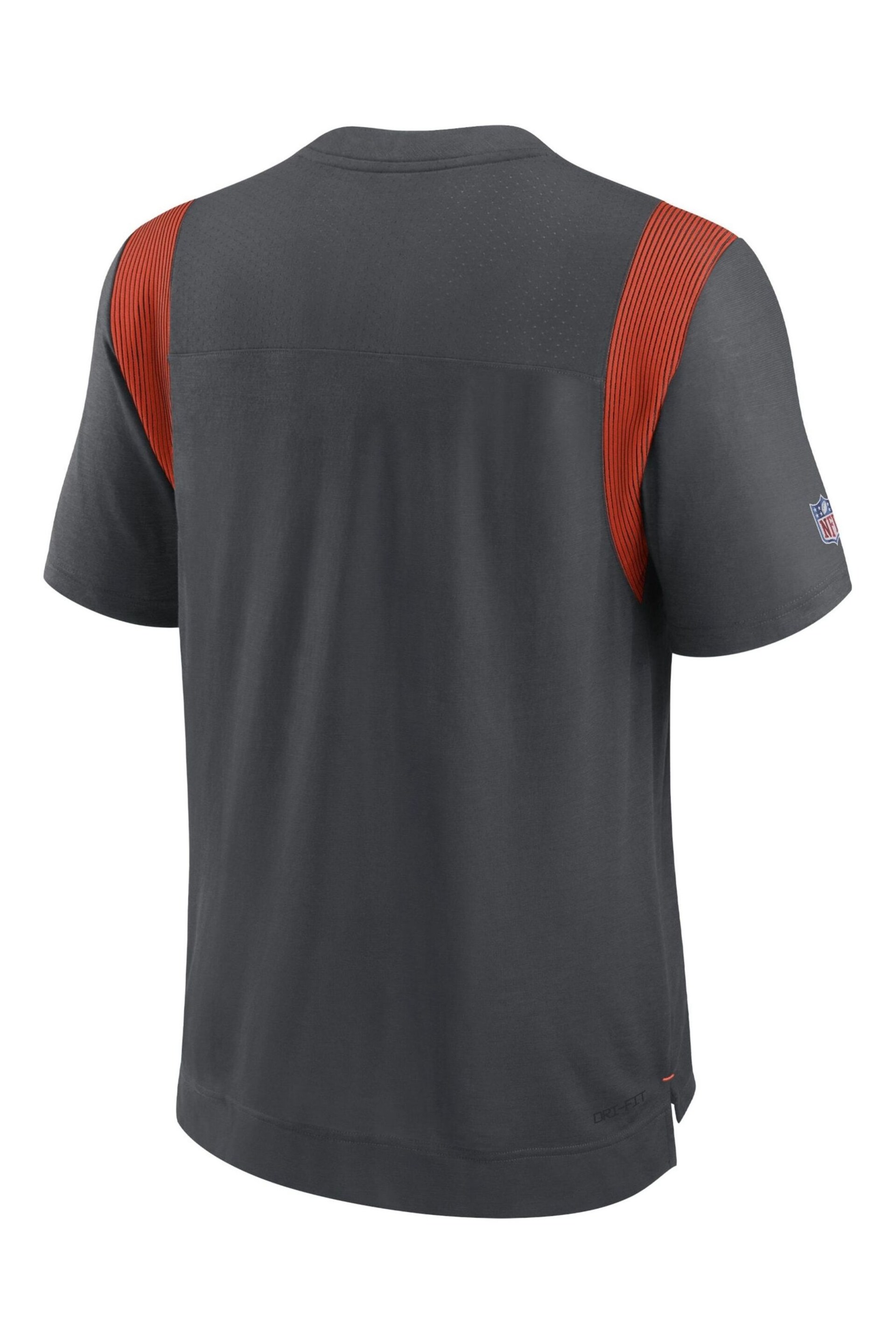 Nike Black NFL Fanatics Cleveland Sideline Nike Dri-FIT Player Short Sleeve Top - Image 2 of 3