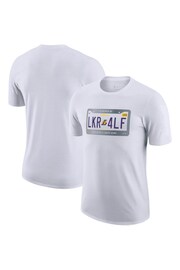 Nike White Fanatics Los Angeles Lakers Nike License Plate T-Shirt - Image 3 of 3