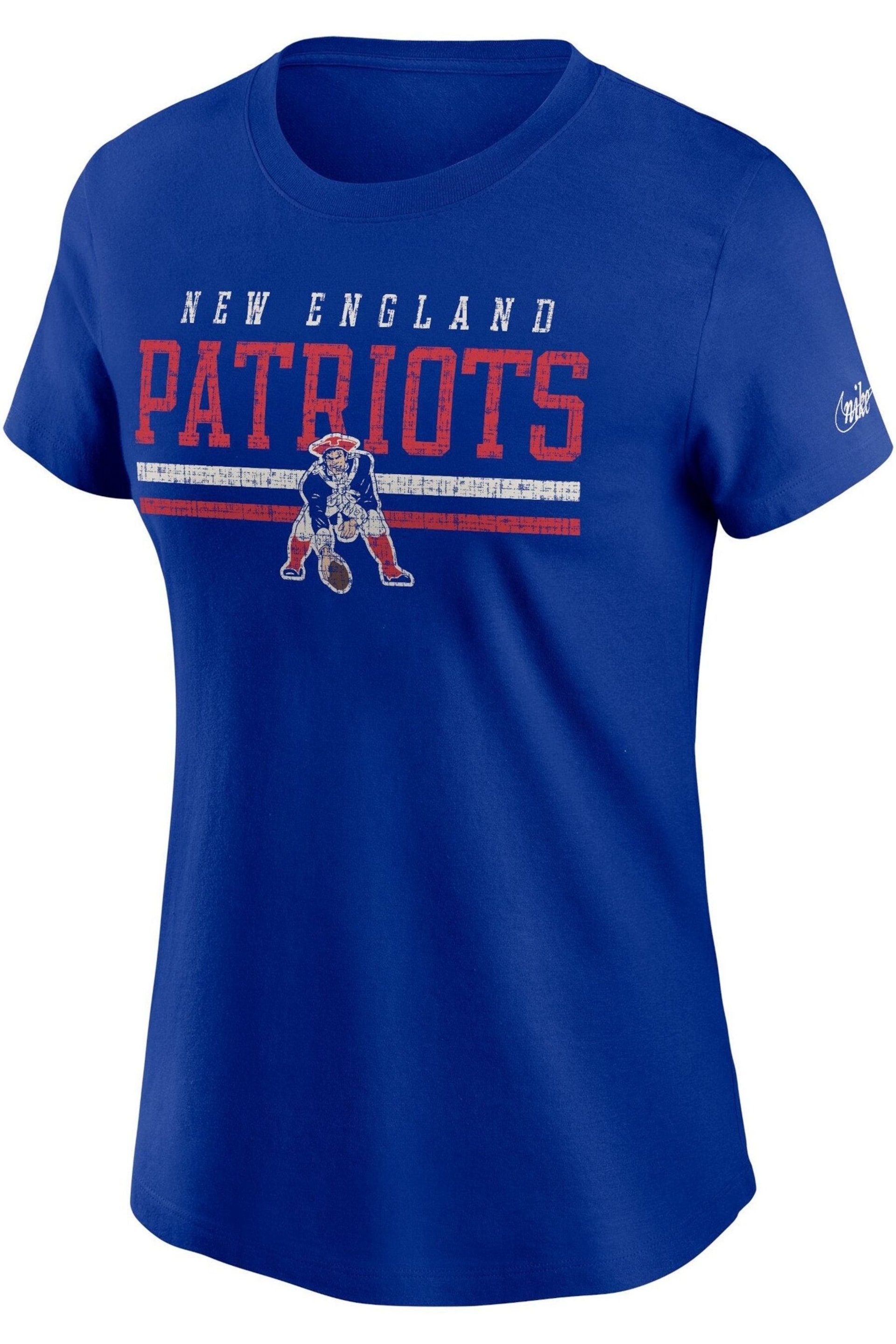 Nike Blue NFL Fanatics Womens New England Patriots Short Sleeve Historic T-Shirt Womens - Image 1 of 3