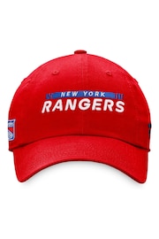 New York Rangers Fanatics Red Branded Authentic Pro Game & Train Unstructured Adjustable Cap - Image 2 of 4