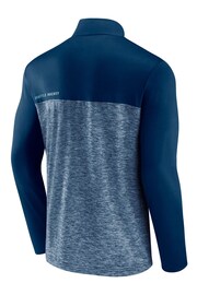 Seattle Kraken Fanatics Blue Branded Iconic Defender 1/4 Zip Sweat Top - Image 3 of 3