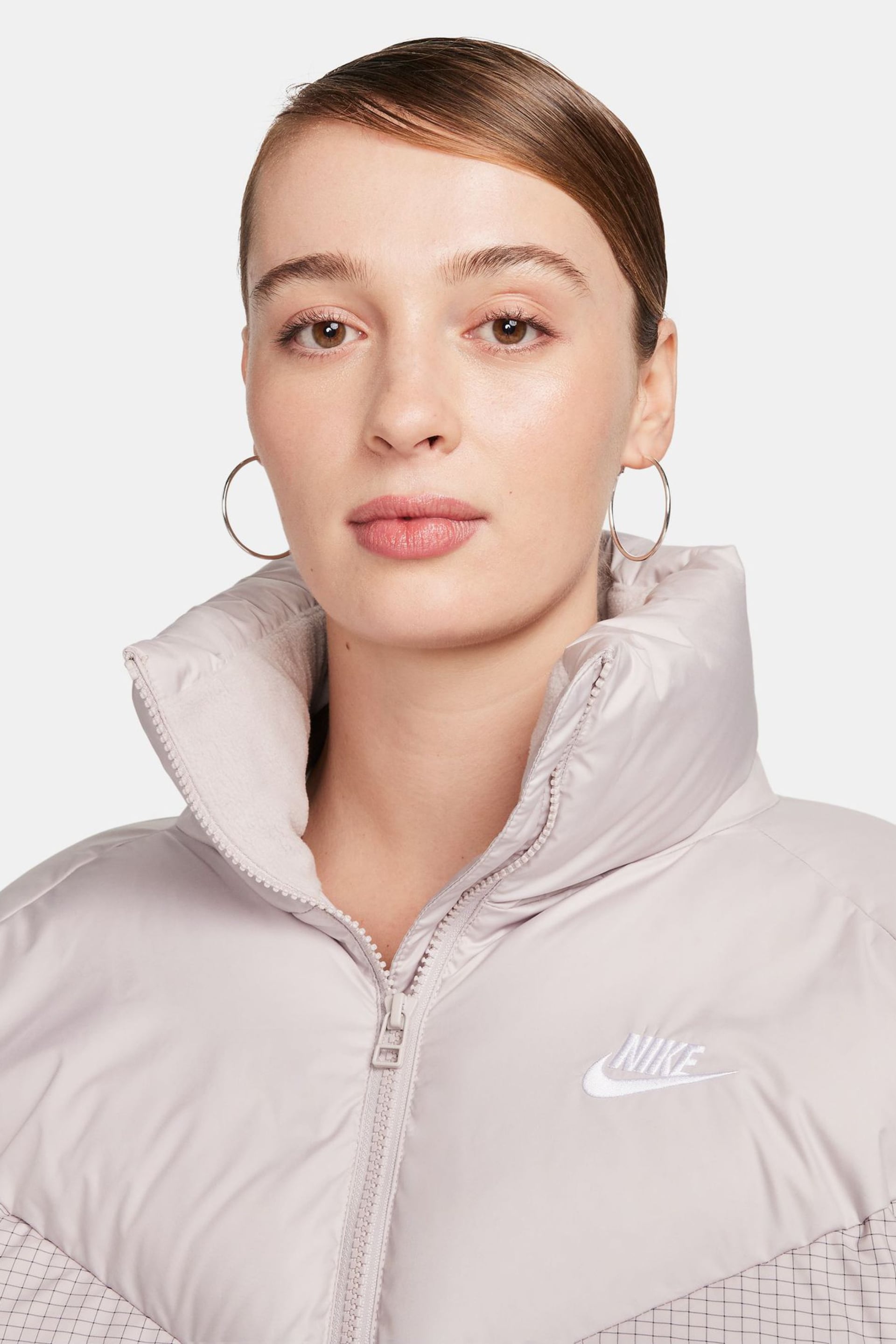 Nike Cream Therma-FIT Sportswear Eco Down GS Wind Puffer Jacket - Image 4 of 8