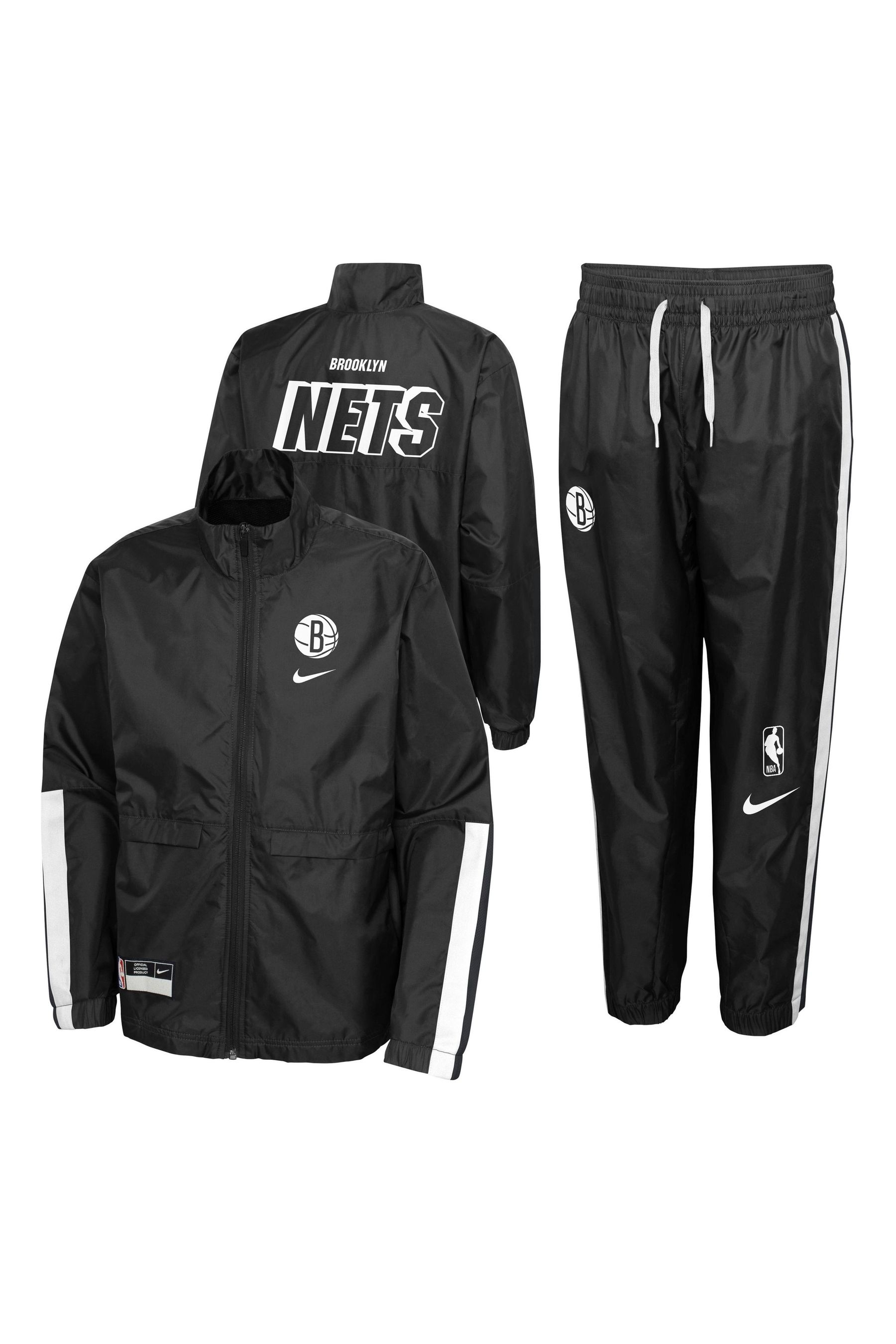 Buy Nike Black Brooklyn Nets Nike Courtside Tracksuit Youth from Next Luxembourg