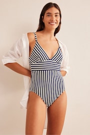 Boden Blue Arezzo V-Neck Panel Swimsuit - Image 5 of 8