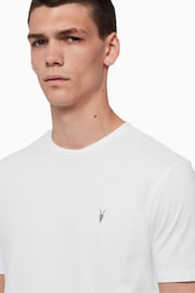 AllSaints White Brace Short Sleeve Crew T-Shirts 3 Pack - Image 4 of 6