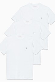 AllSaints White Brace Short Sleeve Crew T-Shirts 3 Pack - Image 6 of 6