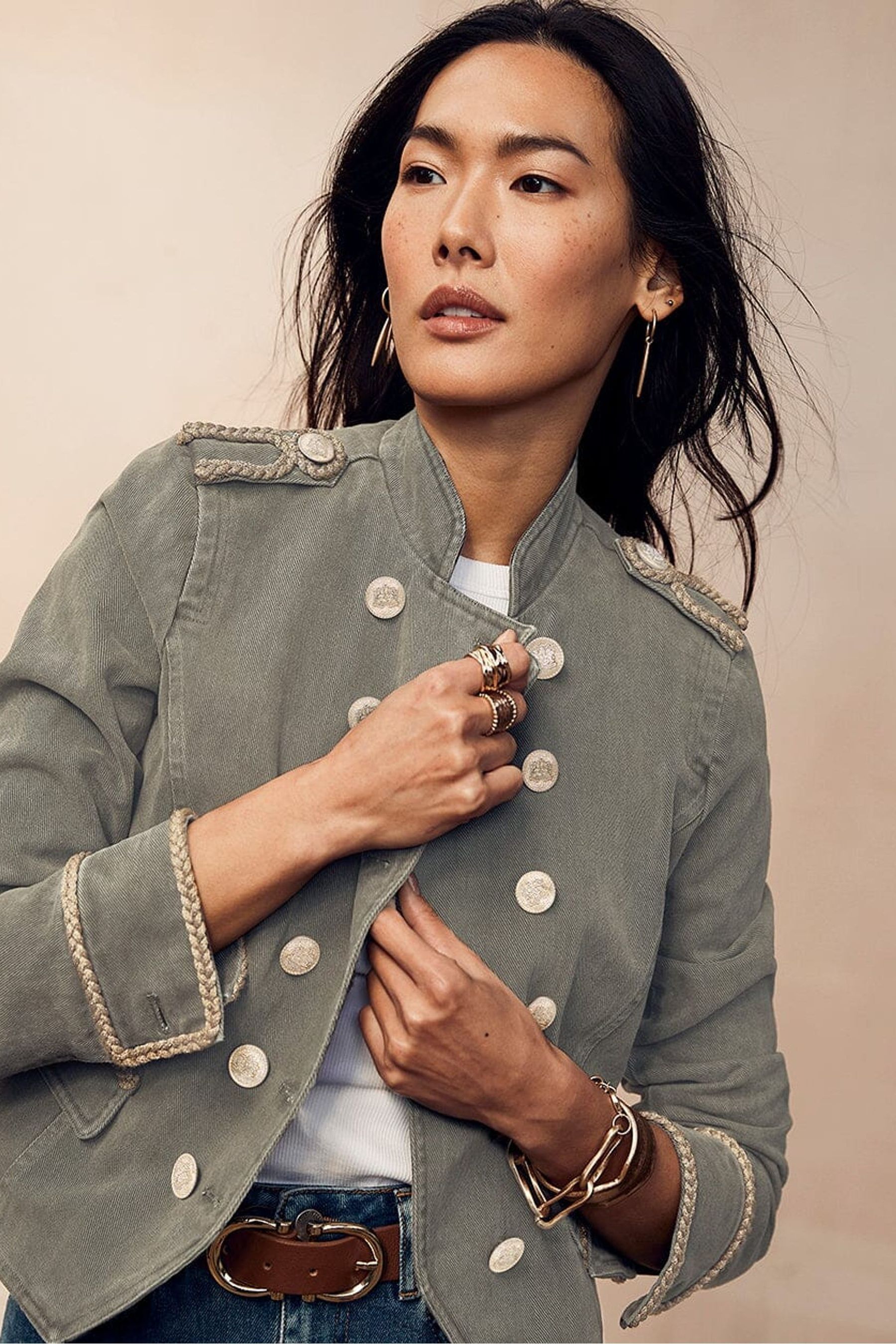 Mint velvet khaki jacket discount