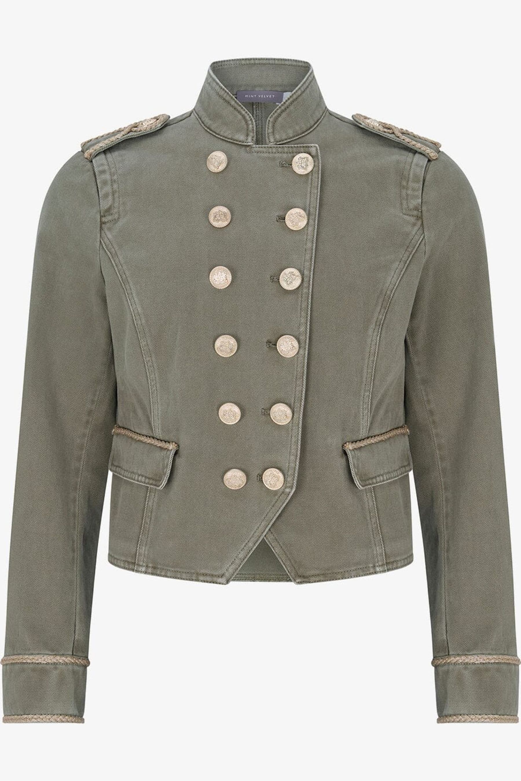 Buy Mint Velvet Green Fitted Military Blazer from Next Luxembourg