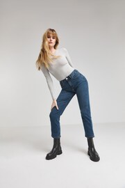 Simply Be Vintage Blue 24/7 Straight Leg Jeans - Image 4 of 5