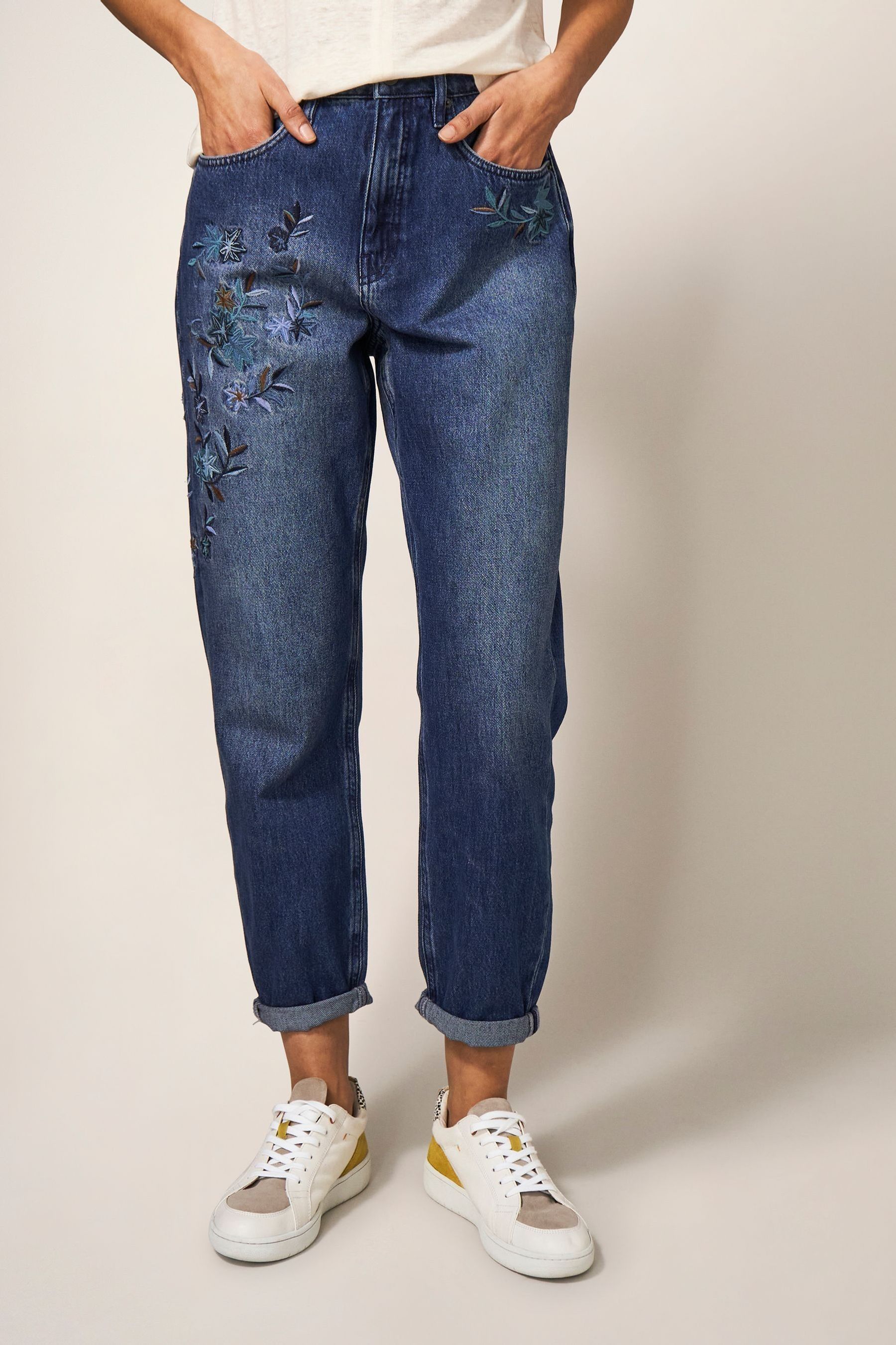 Topshop embroidered mom jeans 2025