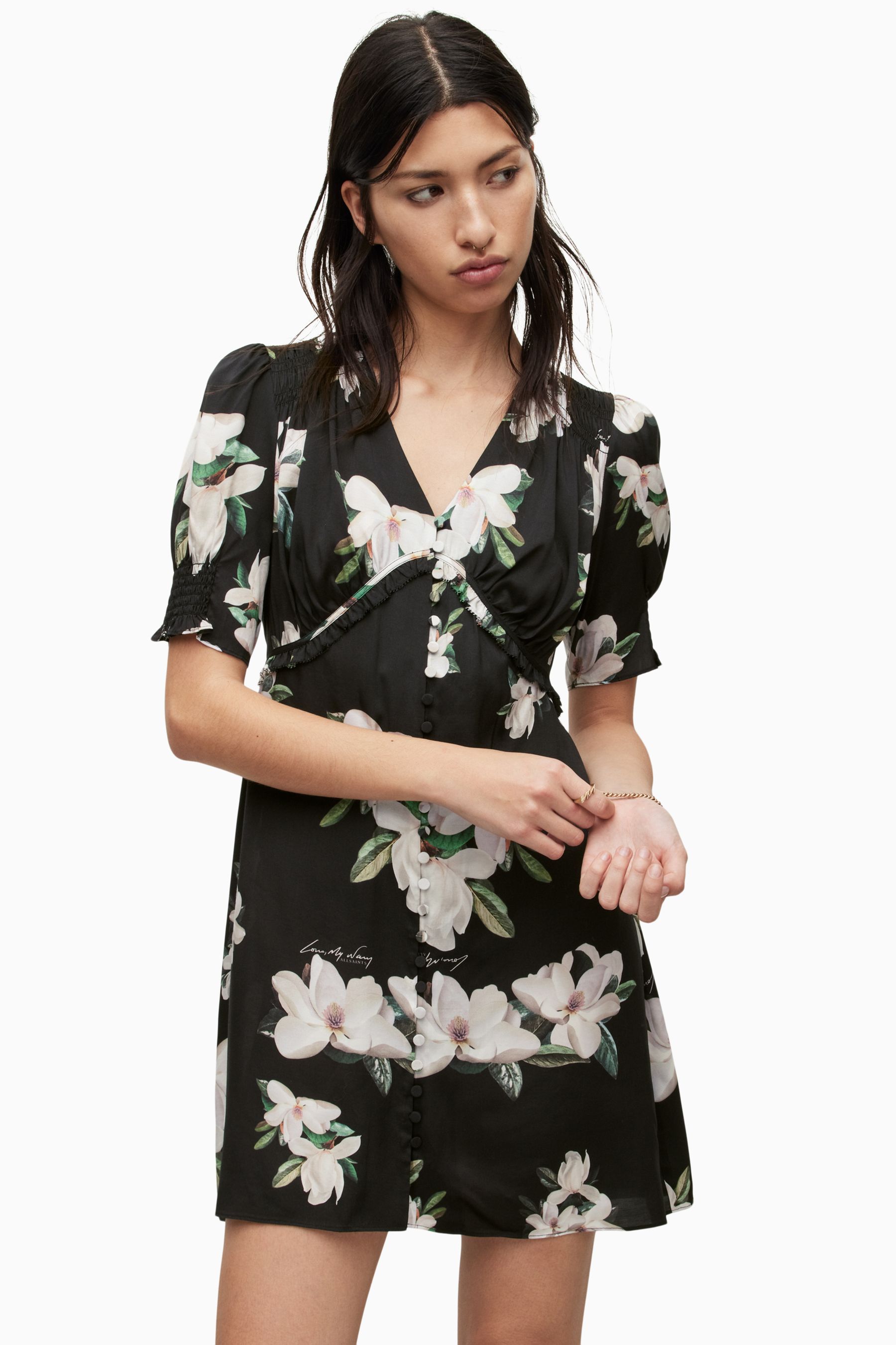 Buy AllSaints Black Demi Alessandra Dress from Next Luxembourg