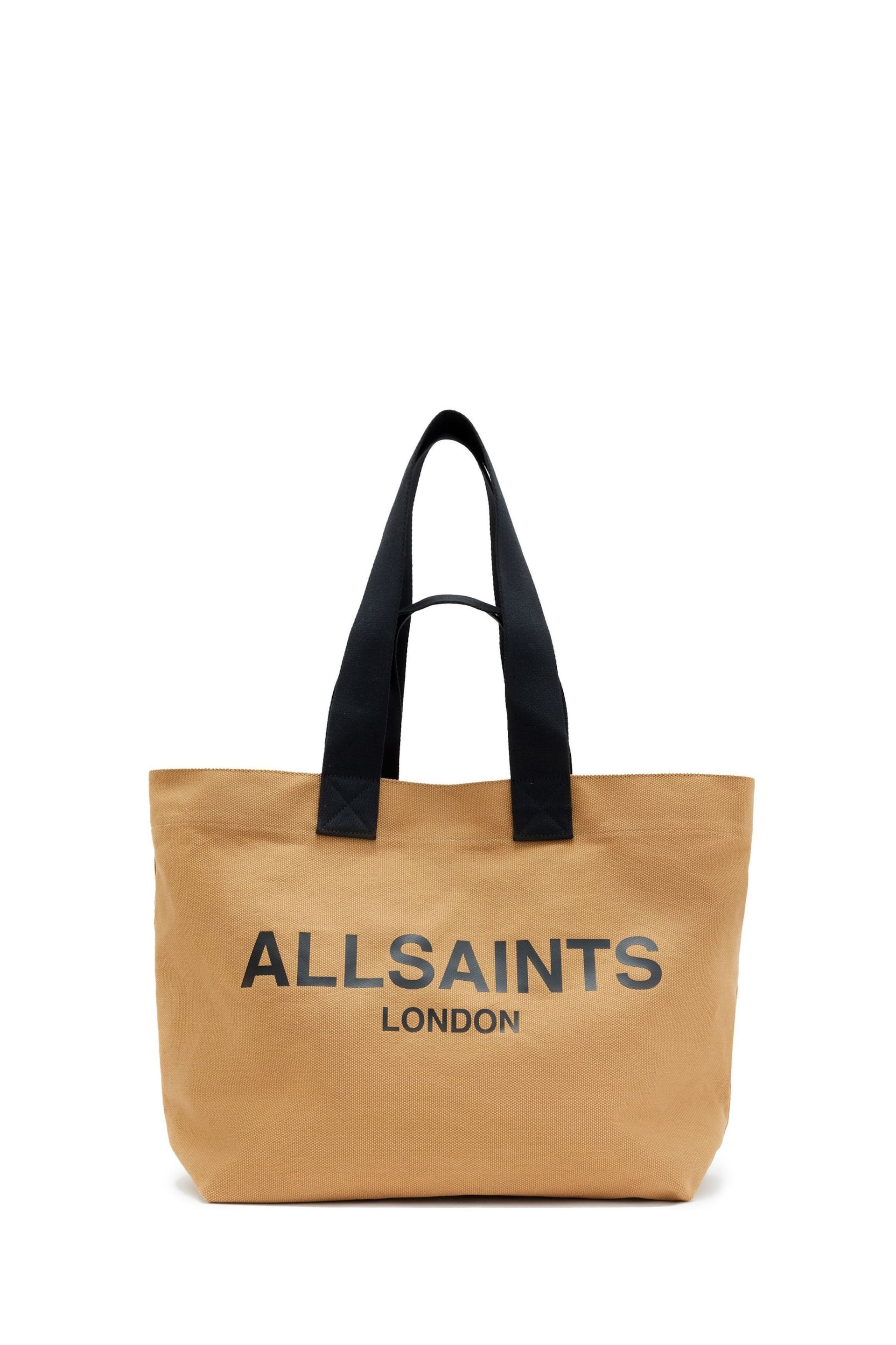 AllSaints Black Ali Canvas Tote Bag - Image 3 of 5