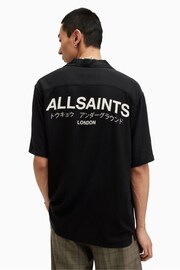 AllSaints Black Underground Short Sleeve Shirt - Image 6 of 7