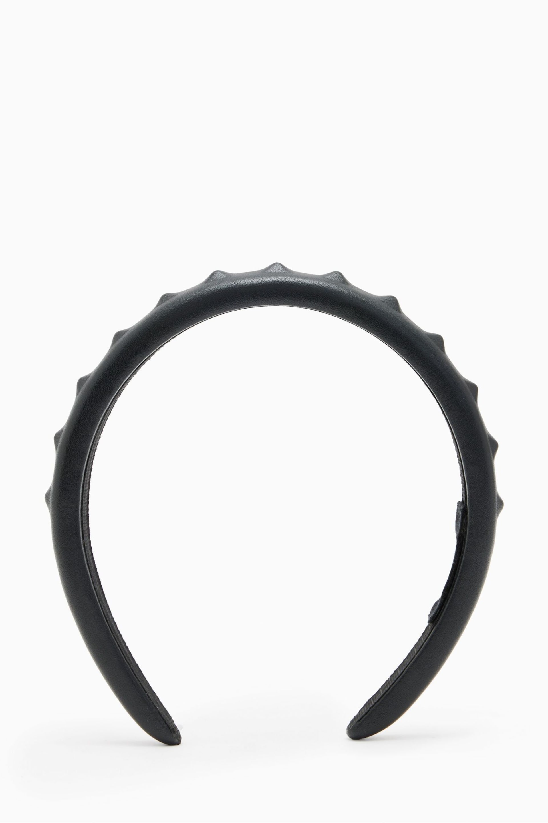 AllSaints Black Stud Lara Headband - Image 2 of 3