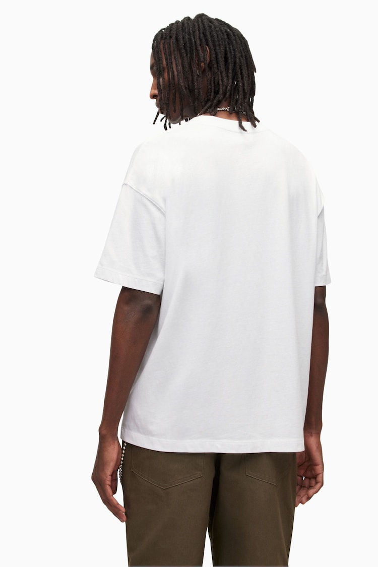 AllSaints White Subverse Short Sleeve Crew T-Shirt - Image 2 of 7