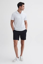 Reiss White Belfry Mercerised Egyptian Cotton Polo Shirt - Image 3 of 7