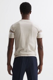 Reiss Oatmeal Multi Hearts Slim Fit Mercerised Cotton Crew Neck T-Shirt - Image 4 of 4