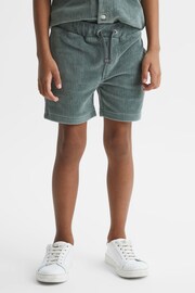 Reiss Sage Tortuga Junior Ribbed Chenille Drawstring Shorts - Image 1 of 5