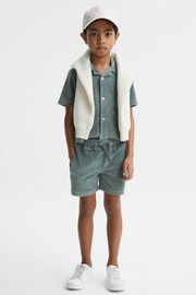 Reiss Sage Tortuga Junior Ribbed Chenille Drawstring Shorts - Image 3 of 5