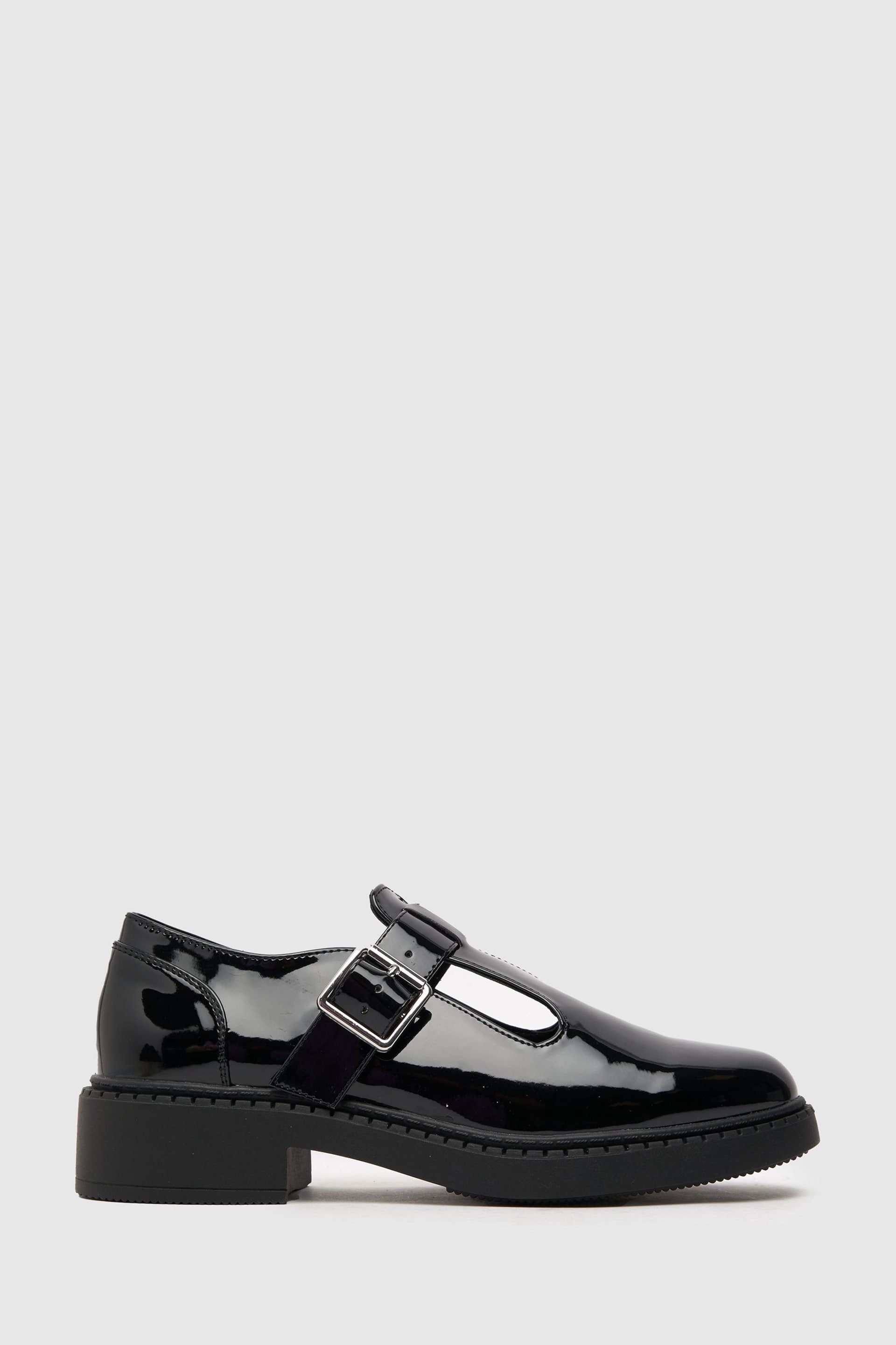 Schuh Leah Patent Black T-Bar Shoes - Image 1 of 4