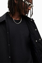 AllSaints Black Underground Coach Jacket - Image 7 of 9
