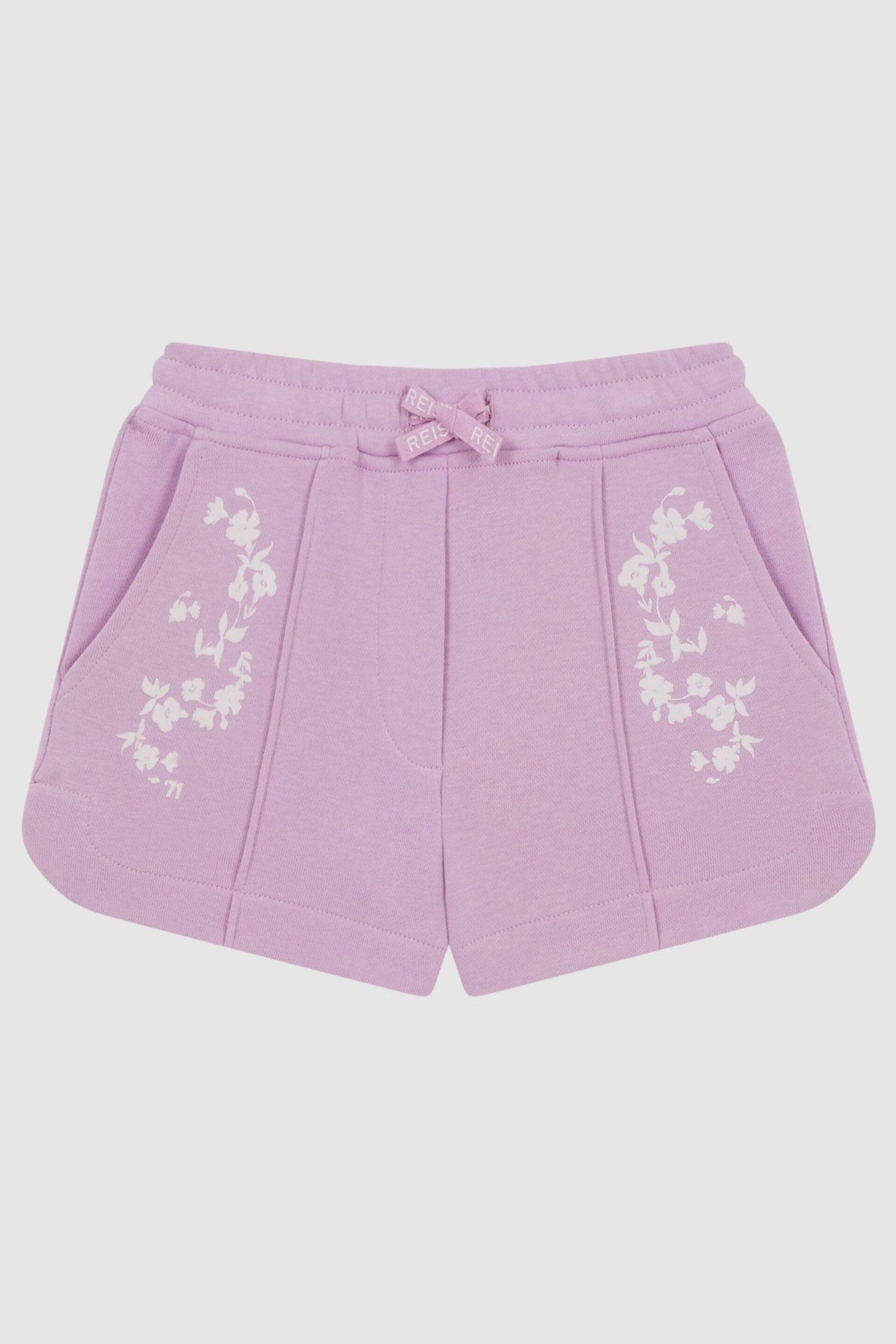 Reiss Lilac Honor Senior Jersey Logo Shorts - Image 2 of 6