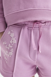 Reiss Lilac Honor Junior Jersey Logo Shorts - Image 4 of 6