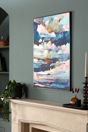 Blue Sky Abstract Framed Canvas Wall Art - Image 2 of 5