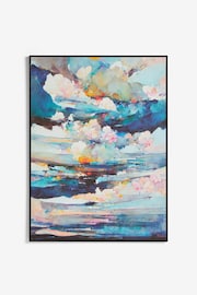 Blue Sky Abstract Framed Canvas Wall Art - Image 3 of 5