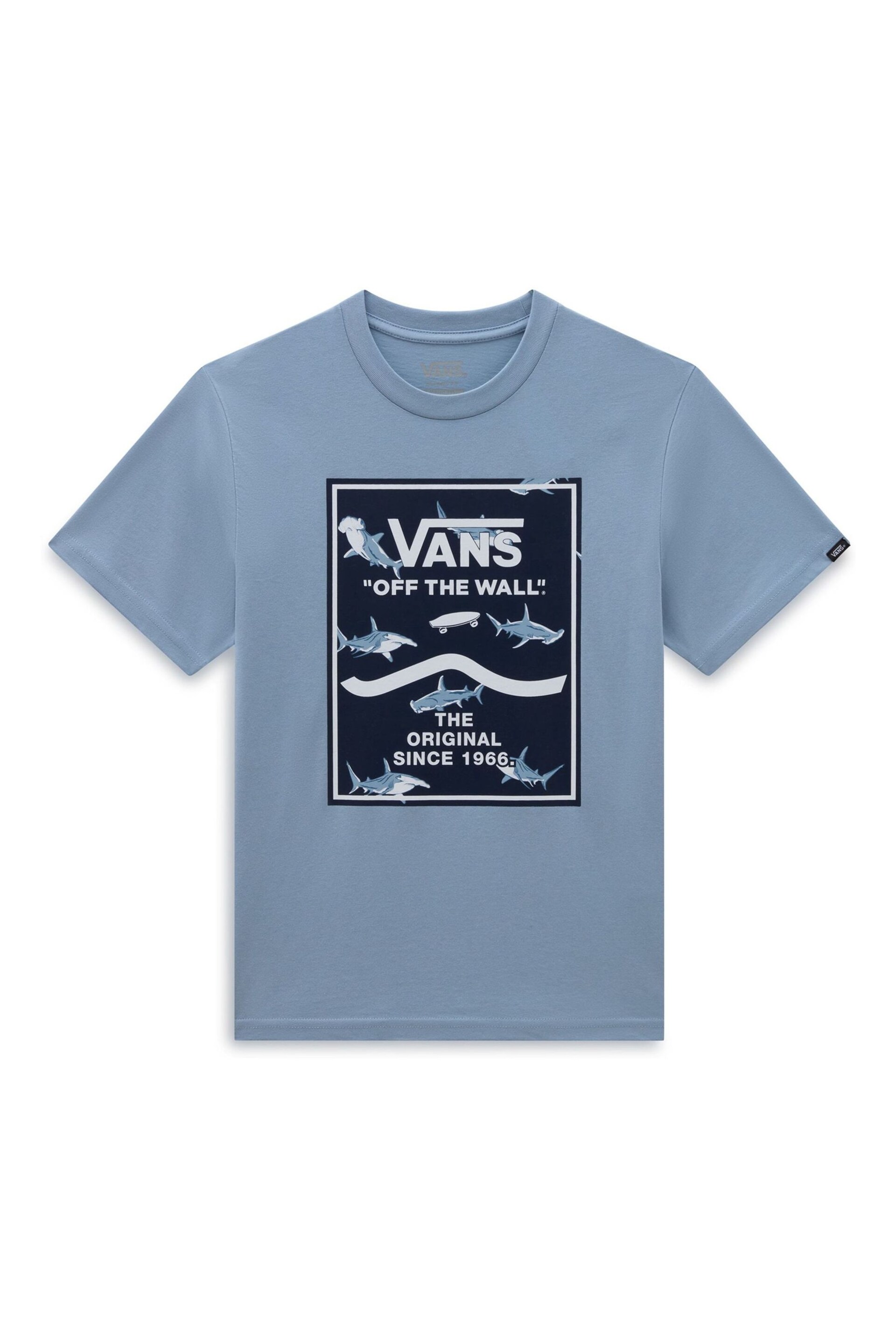Vans Boys Navy Print Box T-Shirt - Image 1 of 2