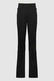 Reiss Black Dylan Petite Flared High Rise Trousers - Image 2 of 6