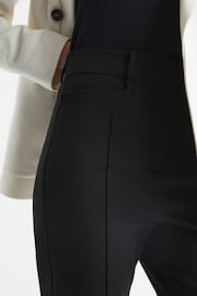 Reiss Black Dylan Petite Flared High Rise Trousers - Image 4 of 6