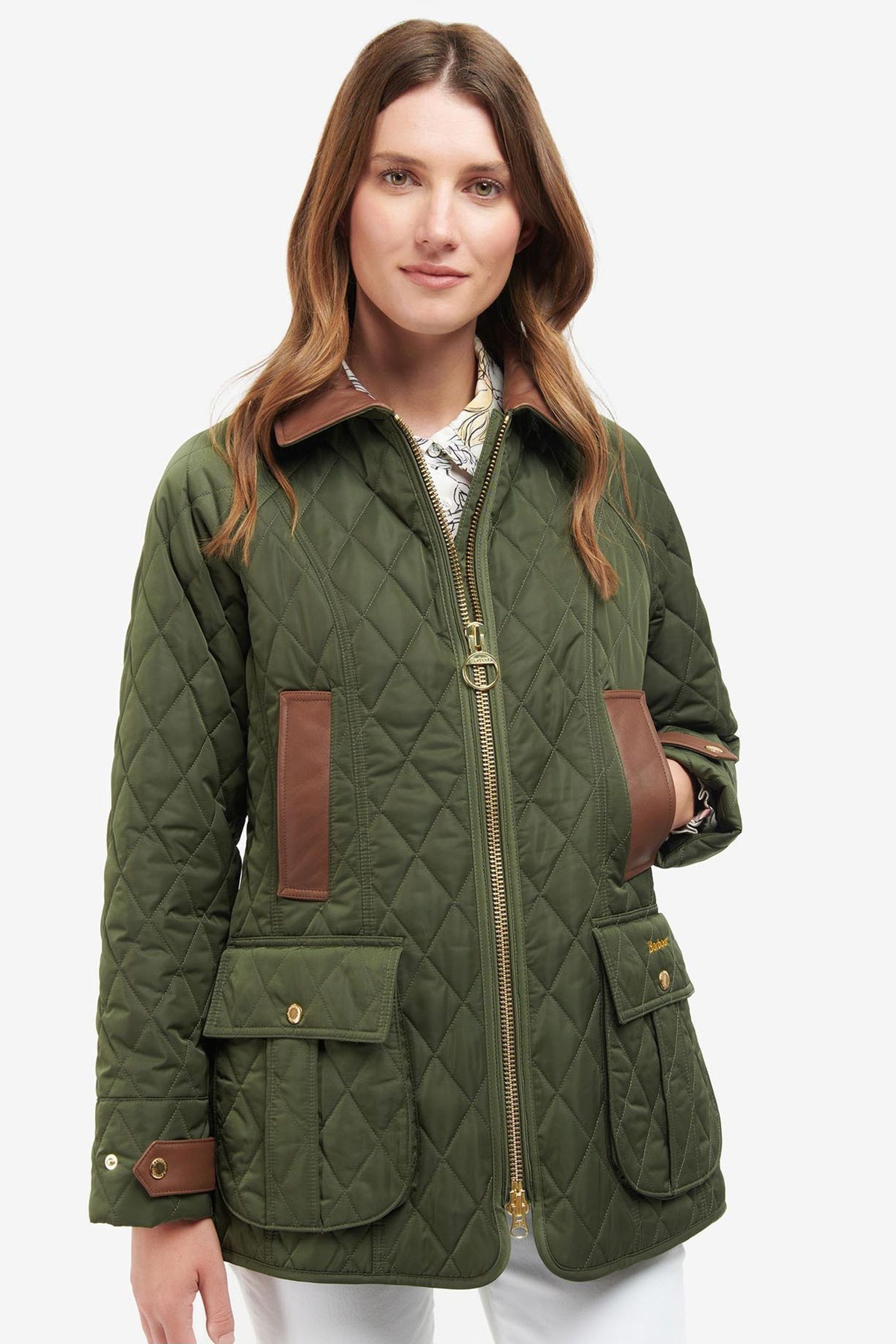 Barbour green quilted jacket best sale