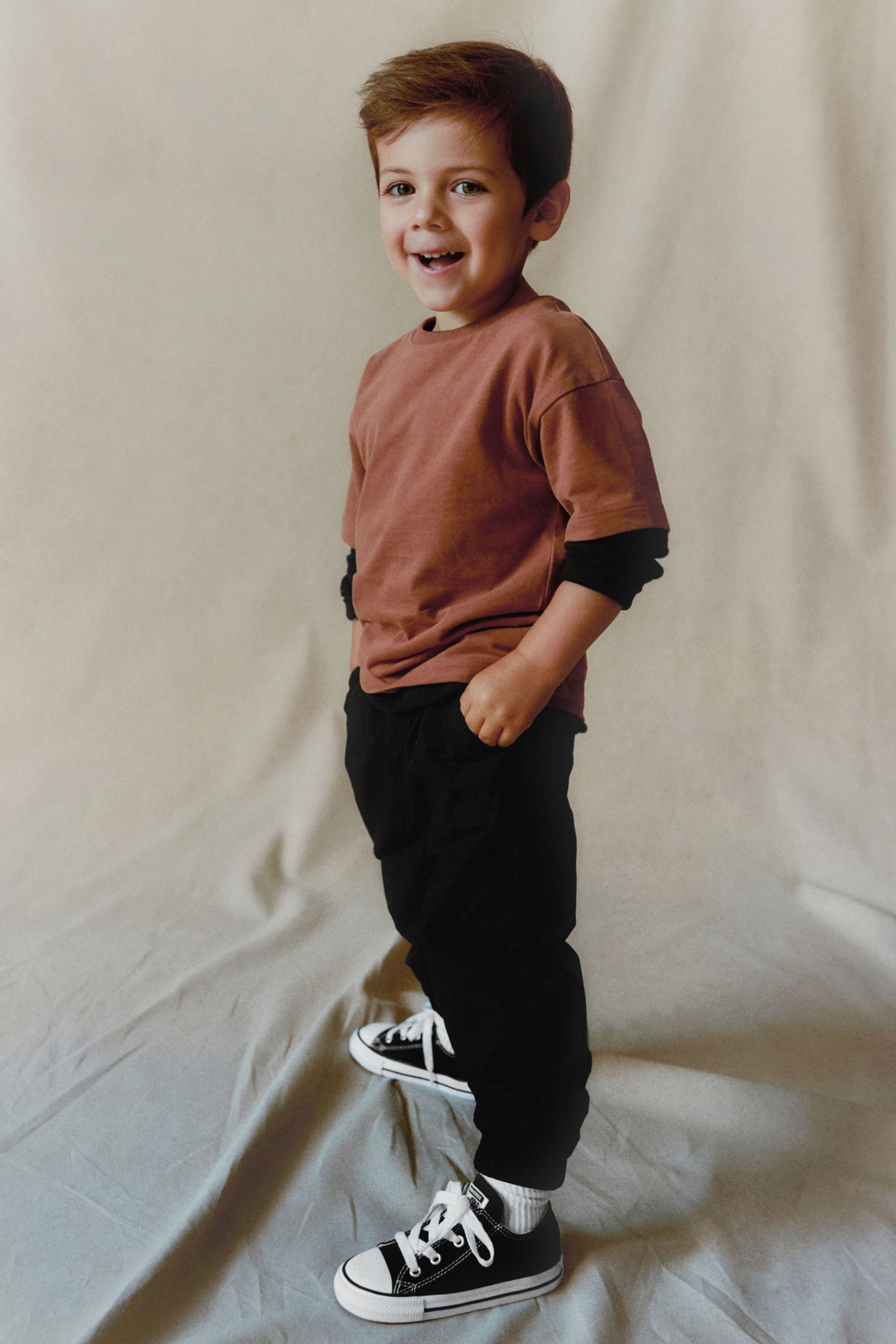 Black Lined Parachute Trousers (3mths-7yrs) - Image 2 of 6