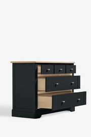 Black Hampton Painted Oak Collection 5 Drawer Vanity Chest Of Drawers - Image 4 of 8