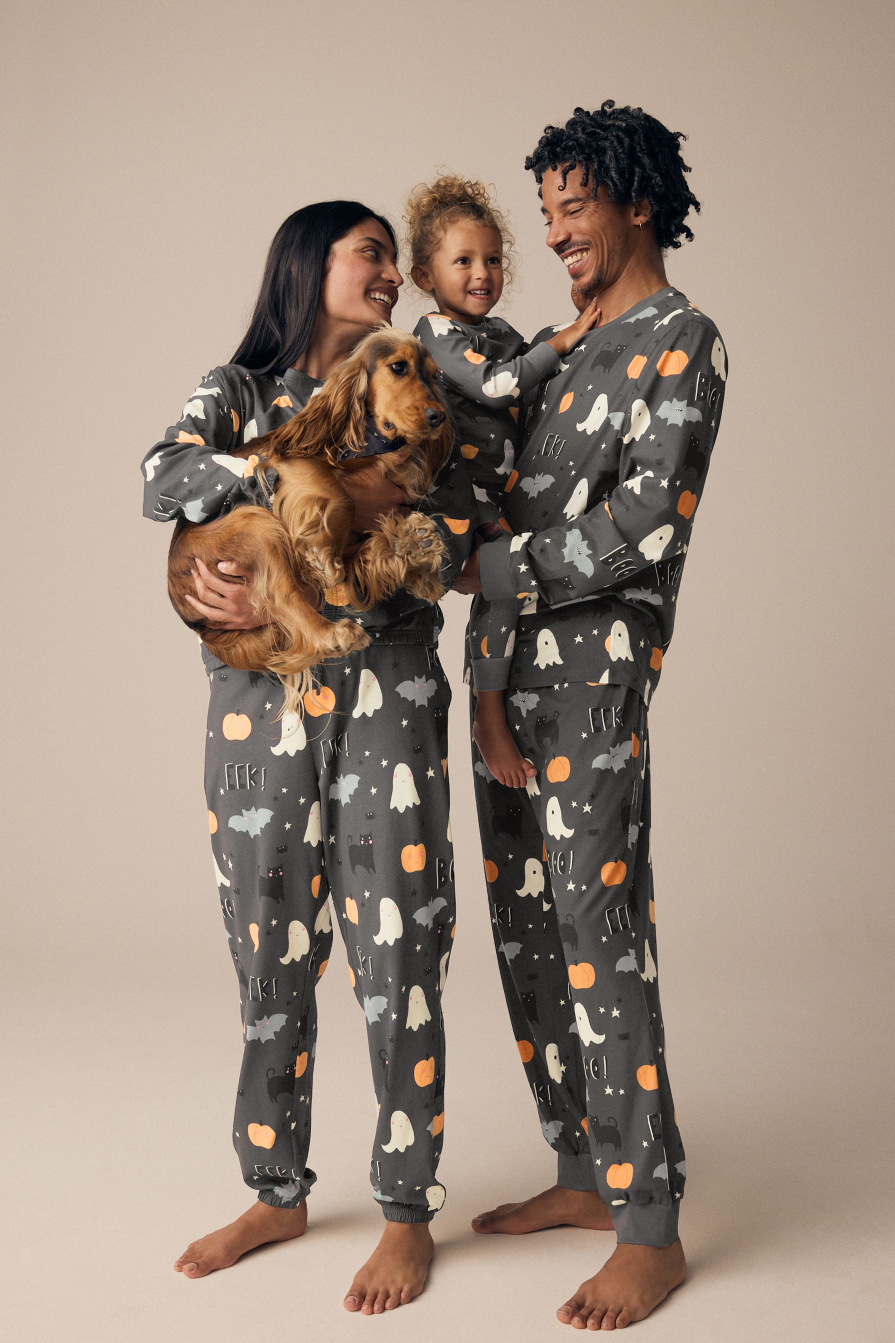 Buy Grey Matching Family Halloween 100 Cotton Pyjamas from the Next UK online shop