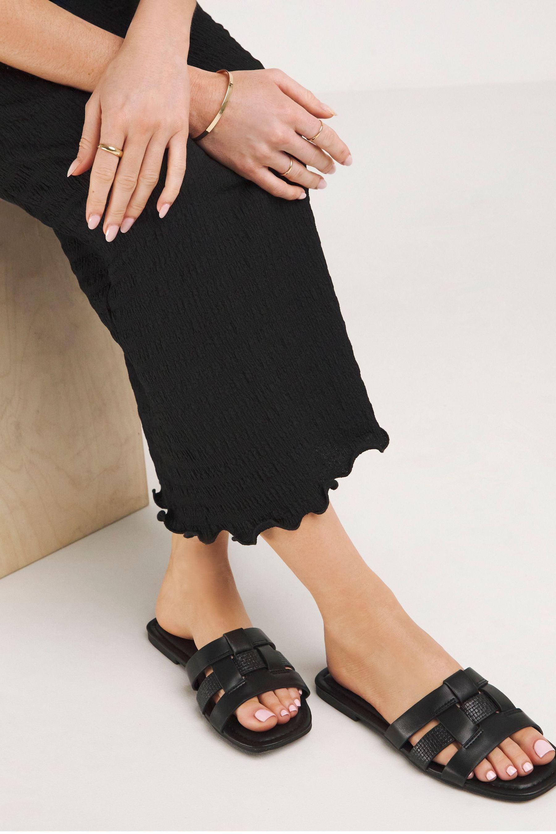 Flat woven sandals sales