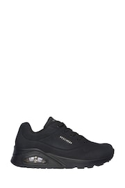 Skechers Black Wide Fit Uno Stand On Air Trainers - Image 1 of 5