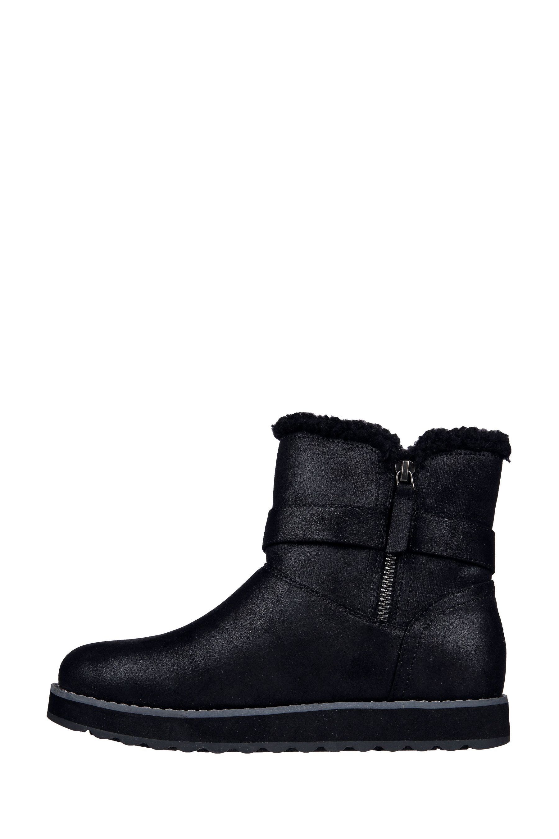 Skechers Black Wide Fit Keepsakes 2.0 Ankle Womens Boots