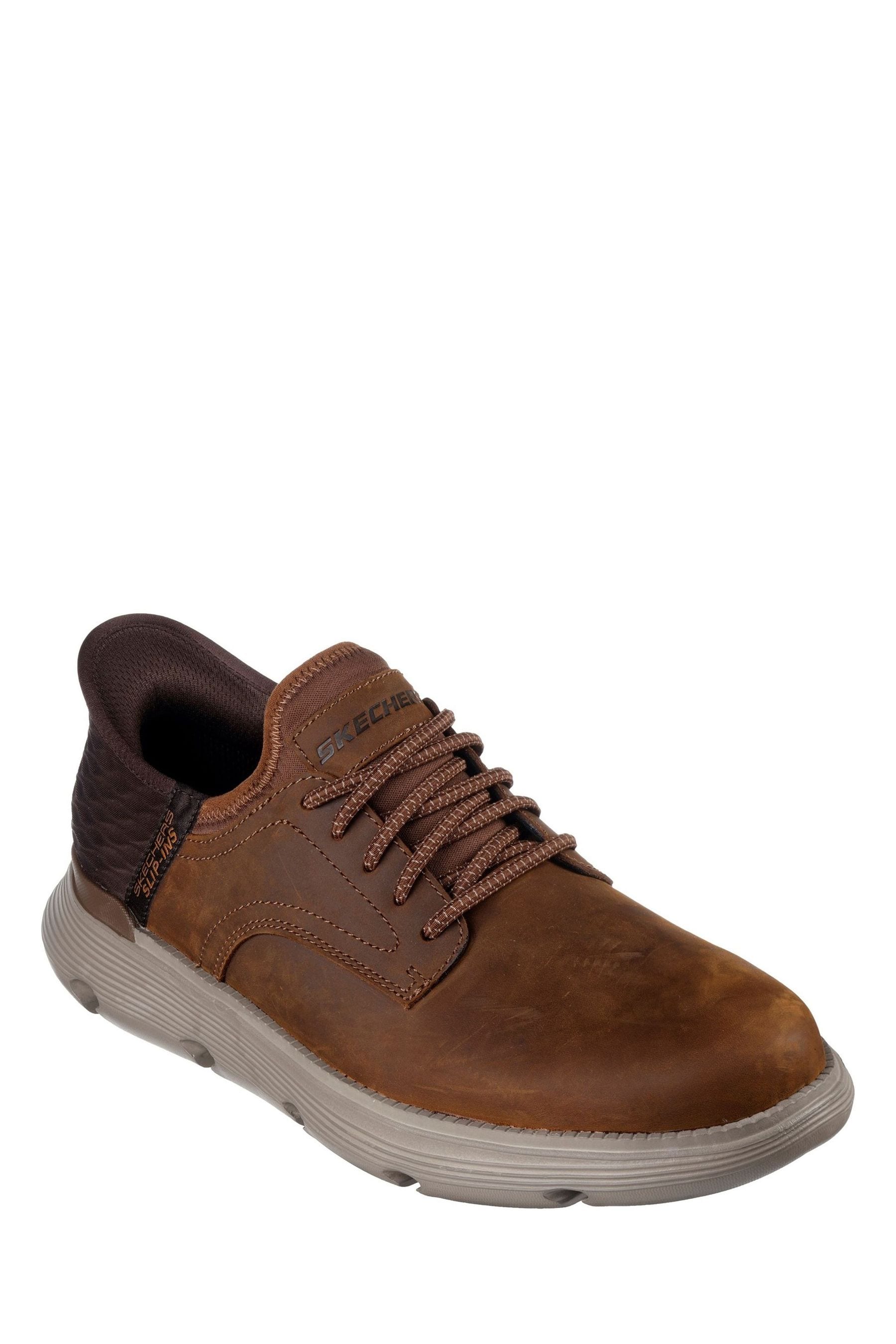 Buy Skechers Brown Wide Fit Mens Garza Slip In Trainers from Next Mexico