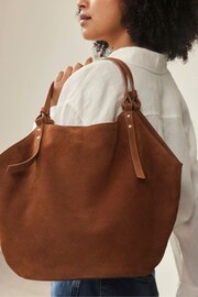 Mint Velvet Brown Suede Shoulder Bag - Image 2 of 2