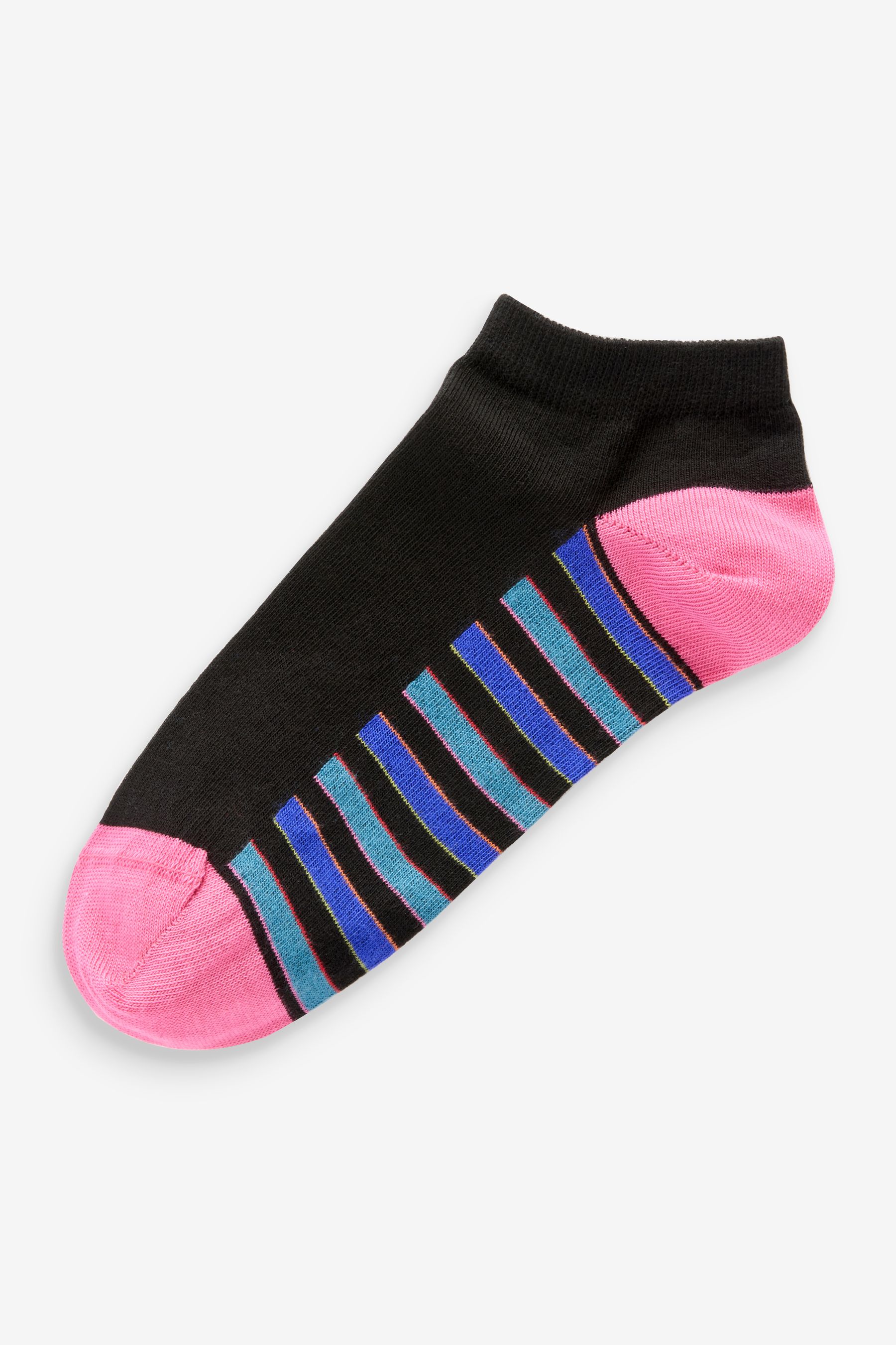 Buy Black Striped Footbed Mens Cotton Rich Trainer Socks 7 Pack from Next Netherlands