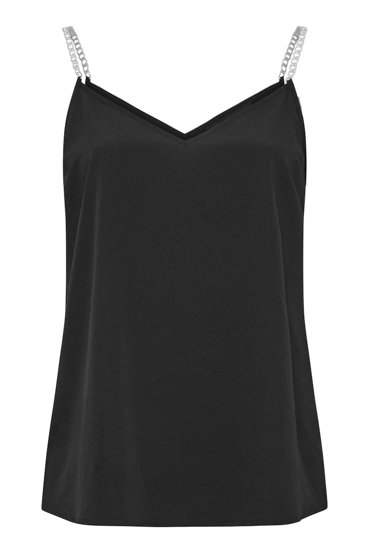 Yours Curve Black Limited Chain Strap Cami - Image 6 of 6