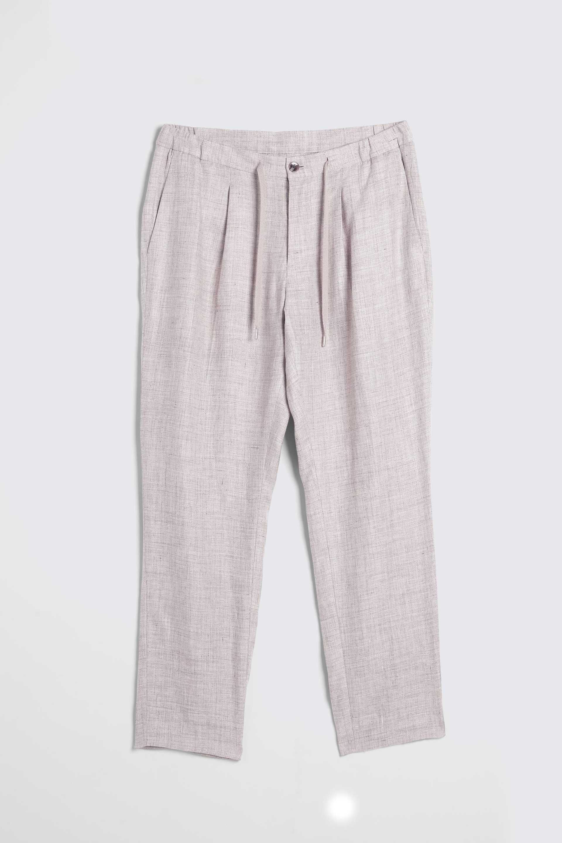 MOSS Grey Linen Worker Joggers - Image 4 of 4